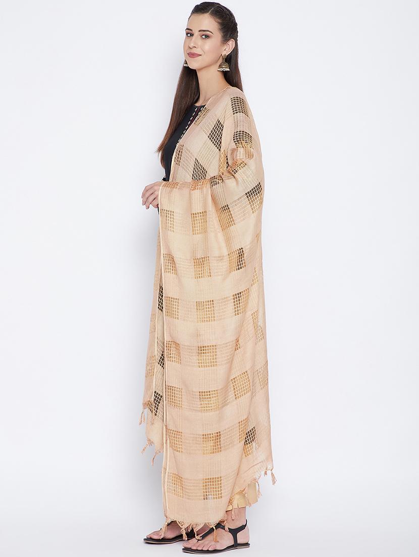 checkered check woven dupatta - 17965610 -  Standard Image - 1