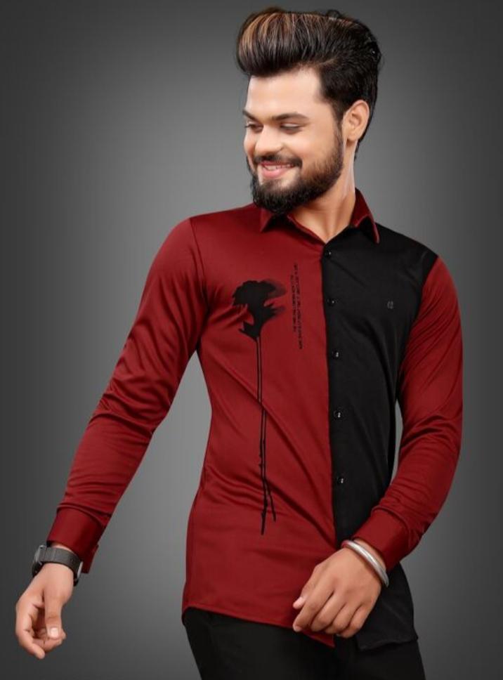 red cotton shirt - 17965682 - Standard Image - 1