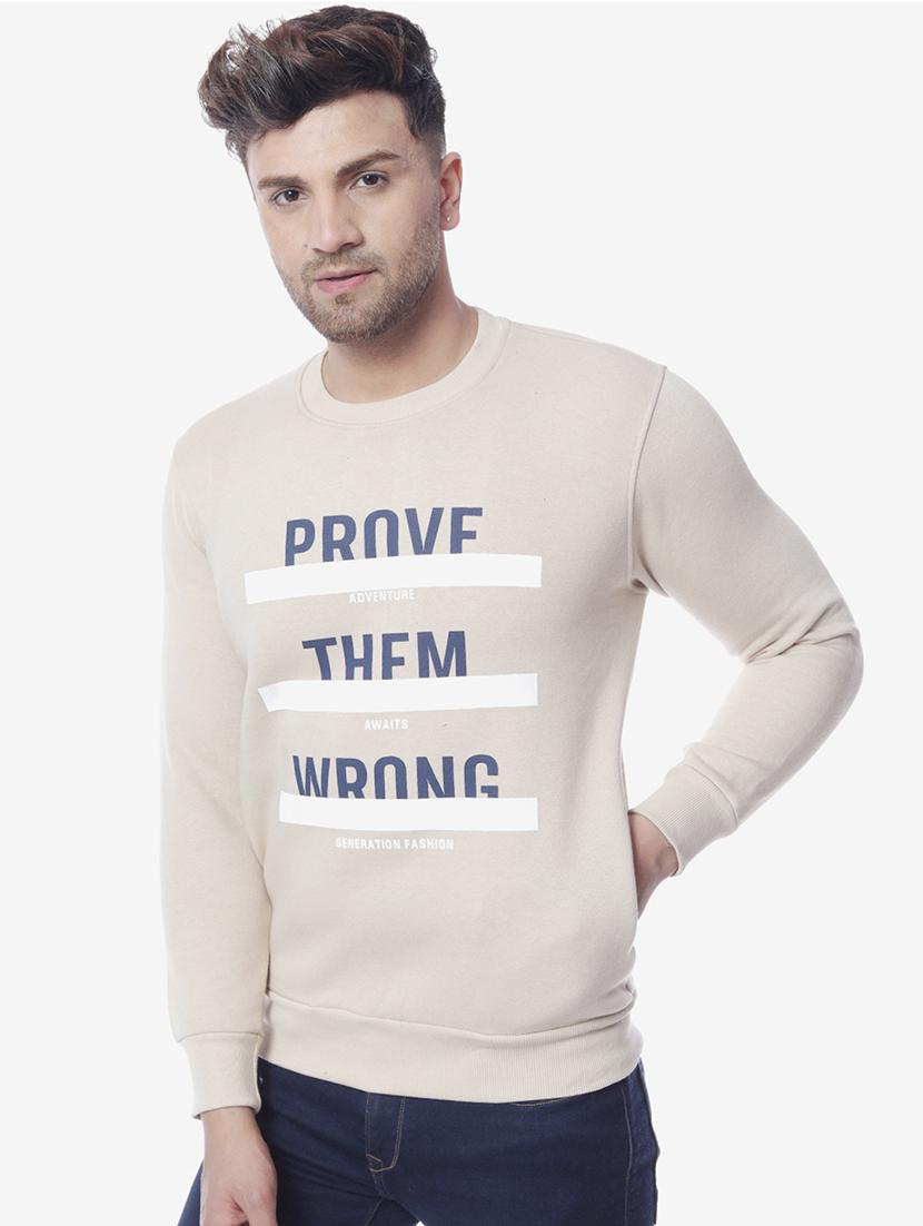 cream printed sweatshirt - 17967295 - Standard Image - 1