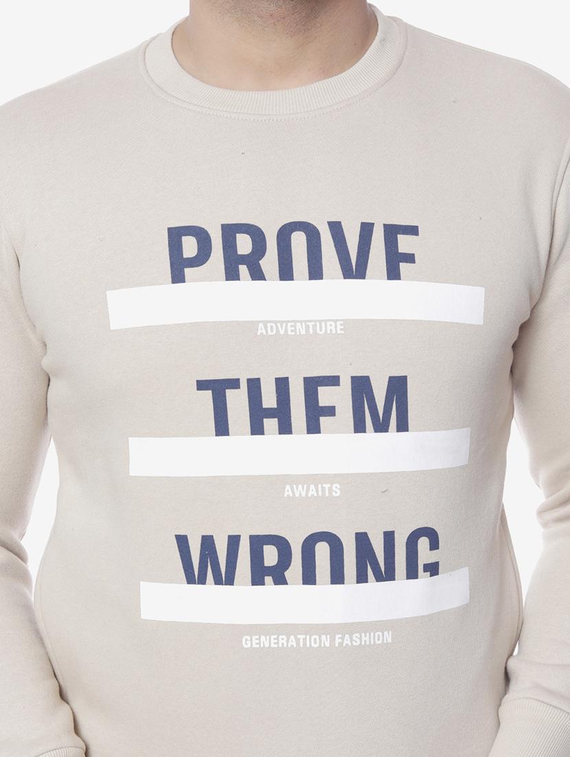 cream printed sweatshirt - 17967295 - Standard Image - 4