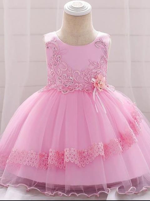 kids beautiful frocks pink color  - 17967357 -  Standard Image - 1