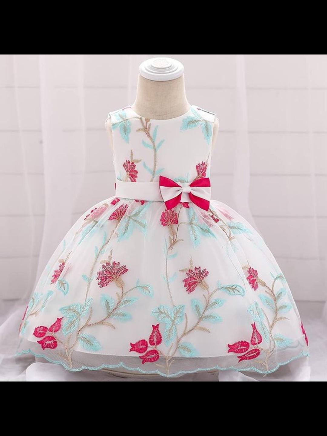 kids frock flowers printed  - 17967364 -  Standard Image - 1