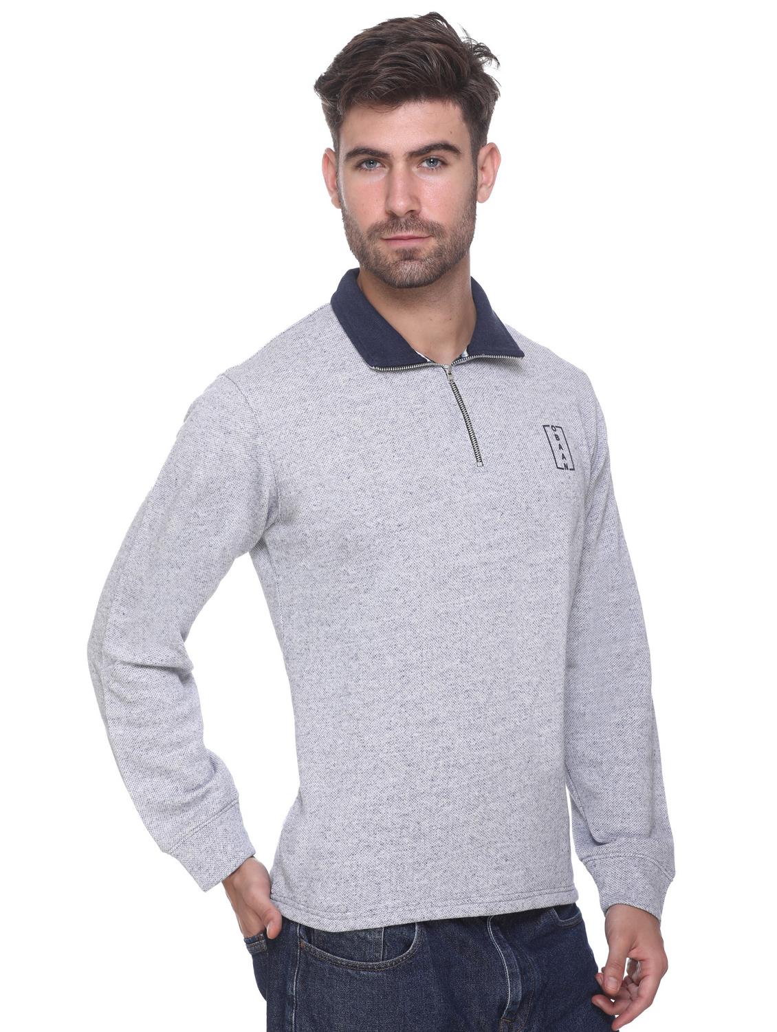 light blue melange sweatshirt - 17968233 - Standard Image - 1