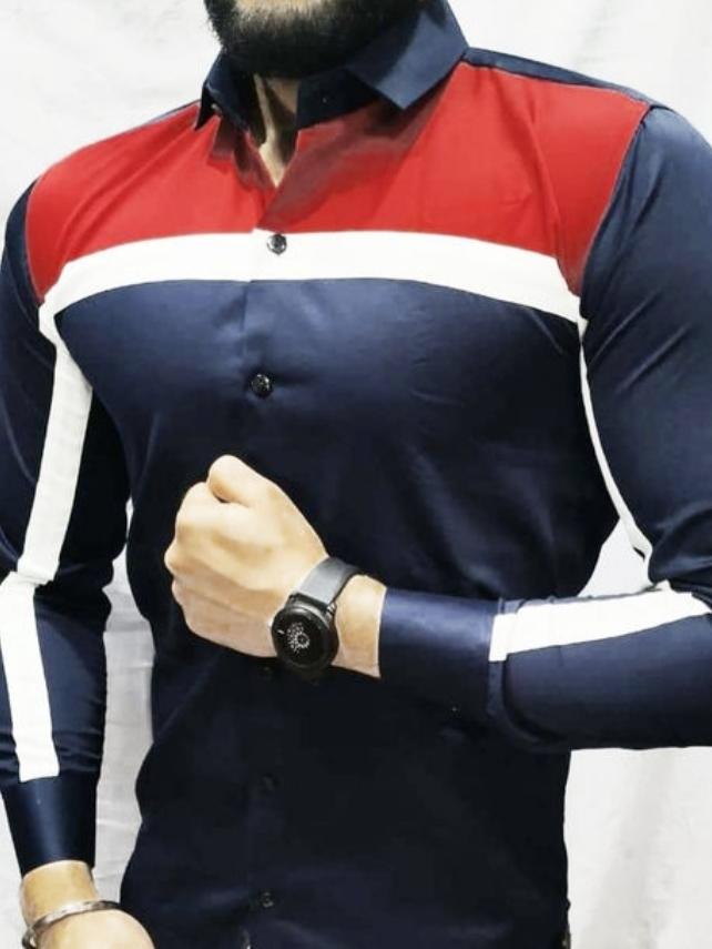 red cotton shirt - 17968360 - Standard Image - 1