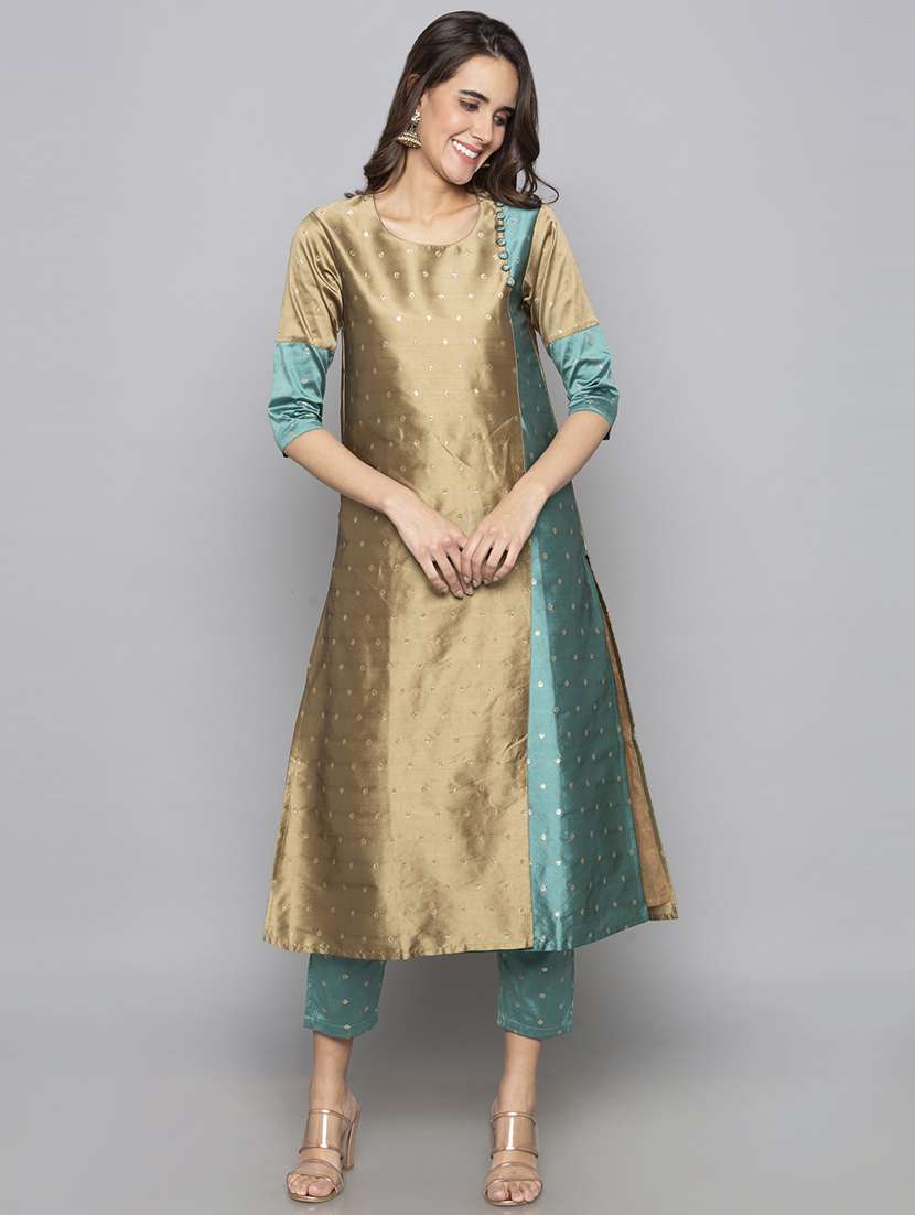 ethnic motifs a-line kurta - 17968555 -  Standard Image - 1