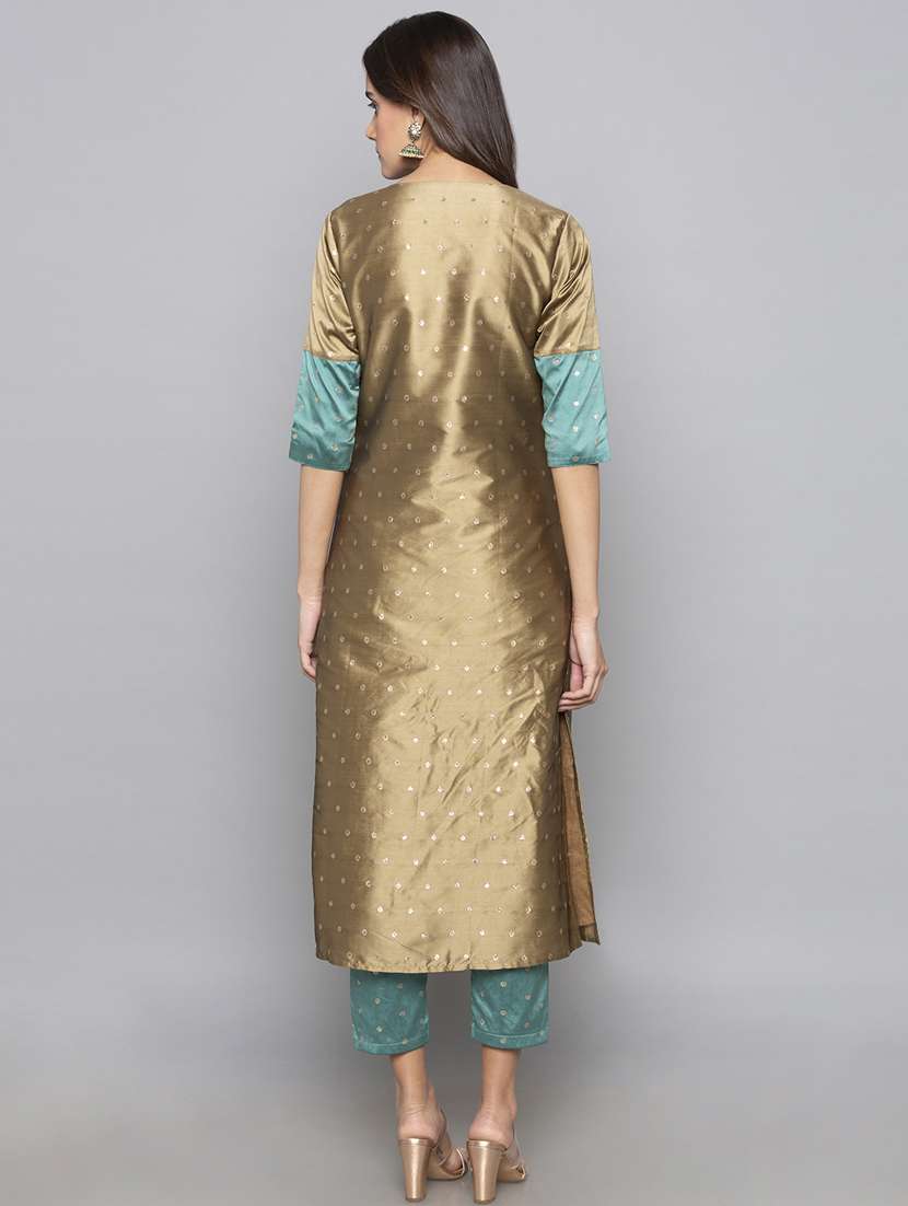 ethnic motifs a-line kurta - 17968555 -  Standard Image - 4