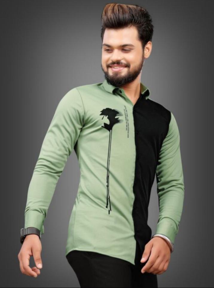 green cotton shirt - 17970173 -  Standard Image - 1
