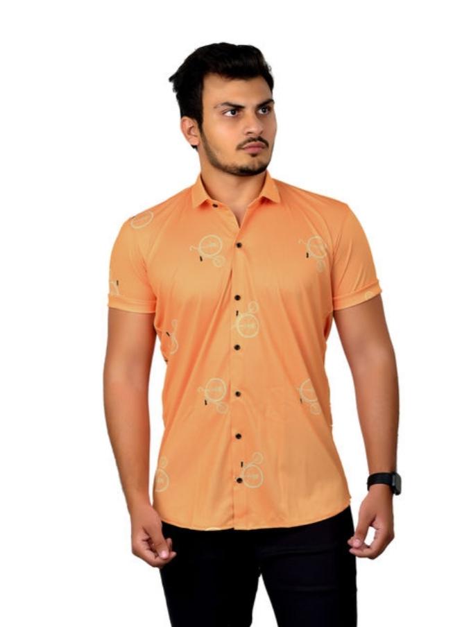 orange cotton shirt - 17970174 - Standard Image - 1