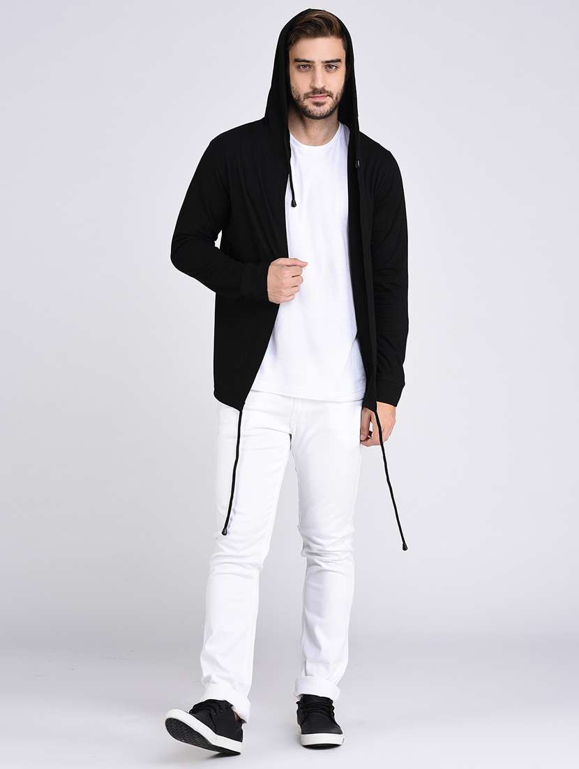 black solid hooded shrug - 17970181 -  Standard Image - 4