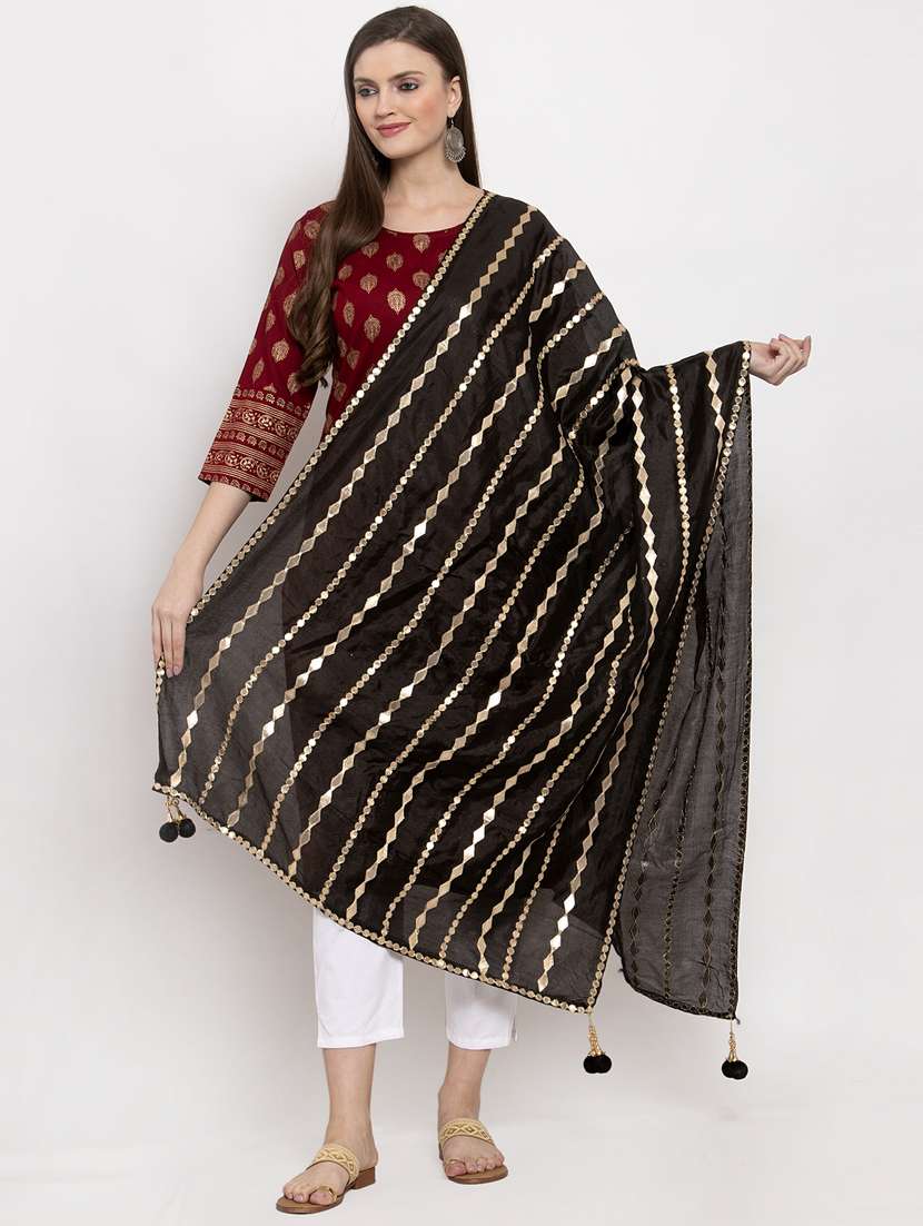tassel detailed gota work dupatta 