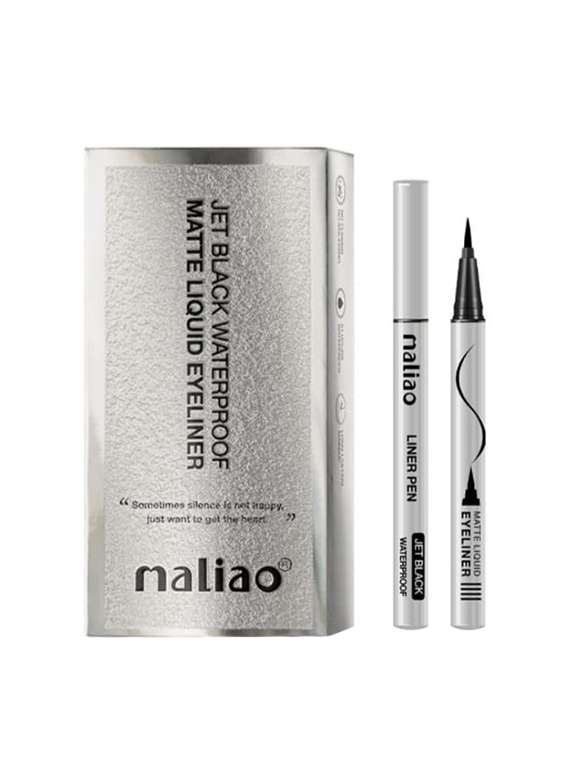 maliao professional matte look jet black liquid eyeliner