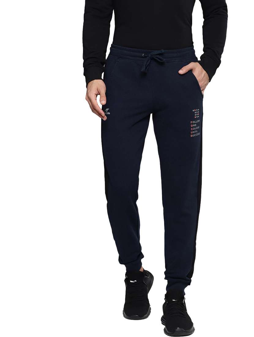 navy blue printed joggers track pant
