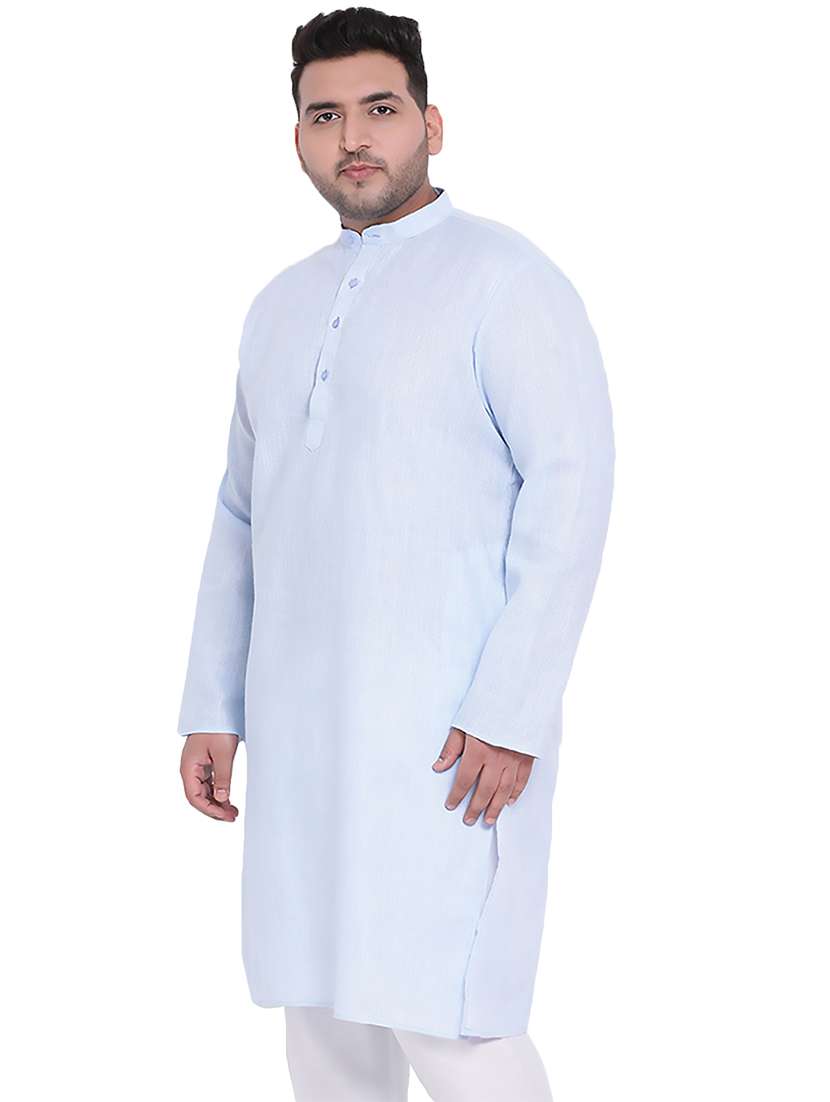 blue solid long kurta - 17975823 -  Standard Image - 1