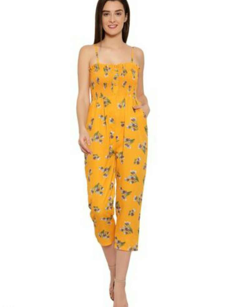 yellow cotton jumpsuit - 17975968 -  Standard Image - 1