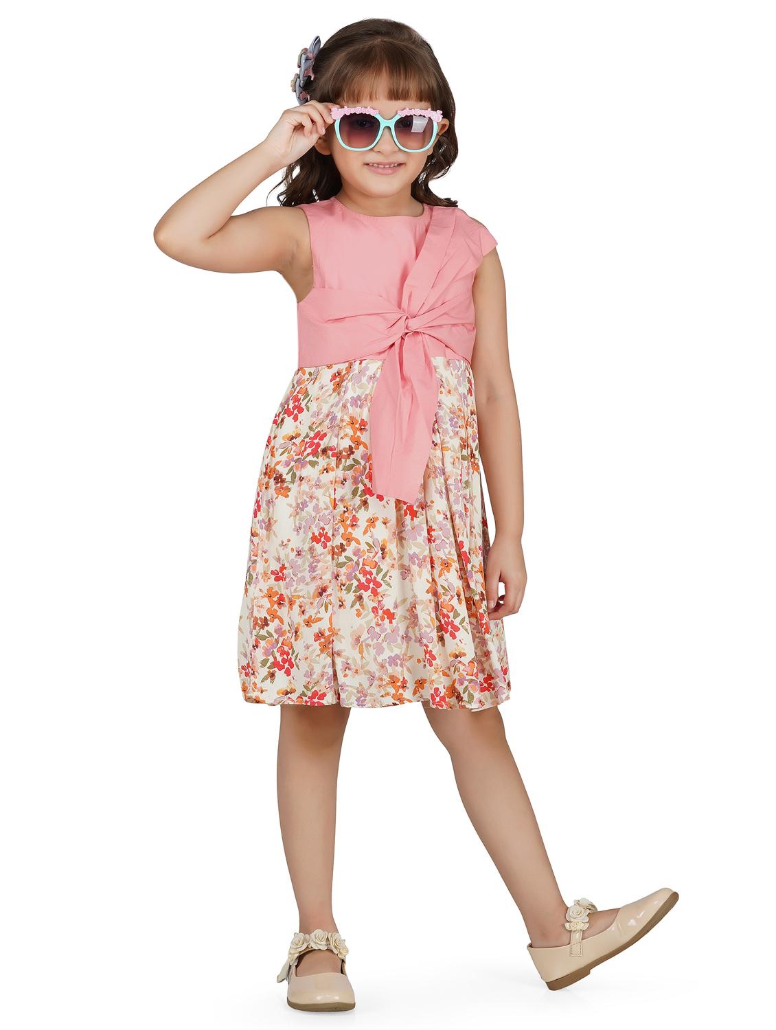 girls round neck sleeveless frock - 17976603 - Standard Image - 4