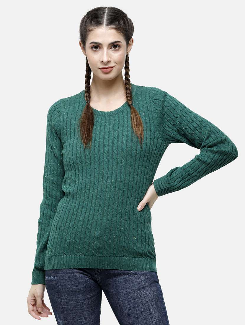 round neck solid pullover