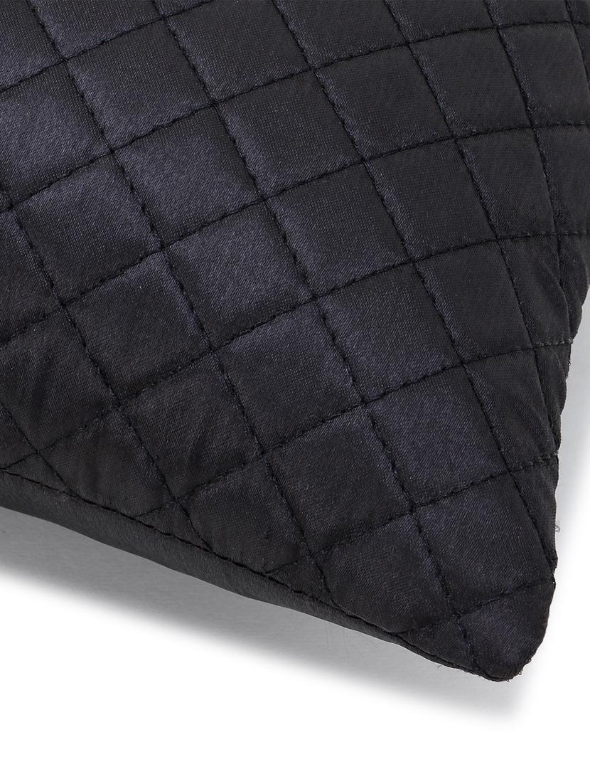 rasta collection by mezposh : black satin harlequin quilted cushion cover (16x16in) - 17977656 - Standard Image - 4