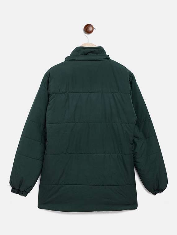 green solid quilted jackets - 17977969 - Standard Image - 1
