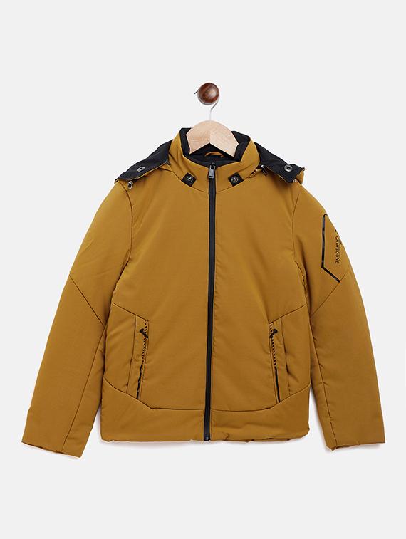 hooded neck quilted jacket 