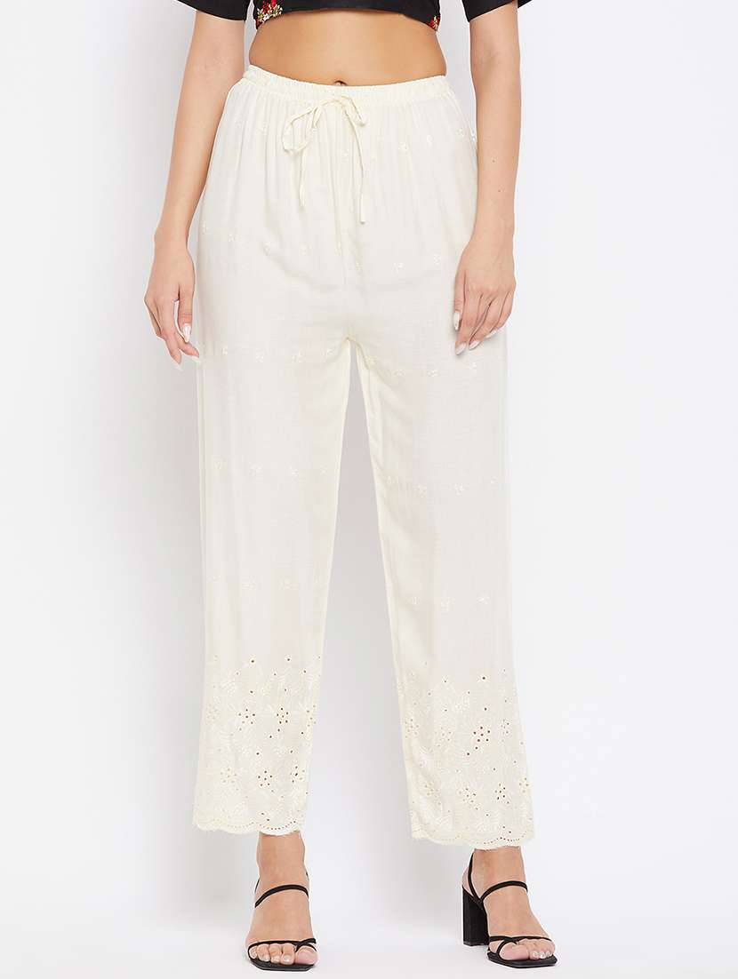 mid rise solid palazzo