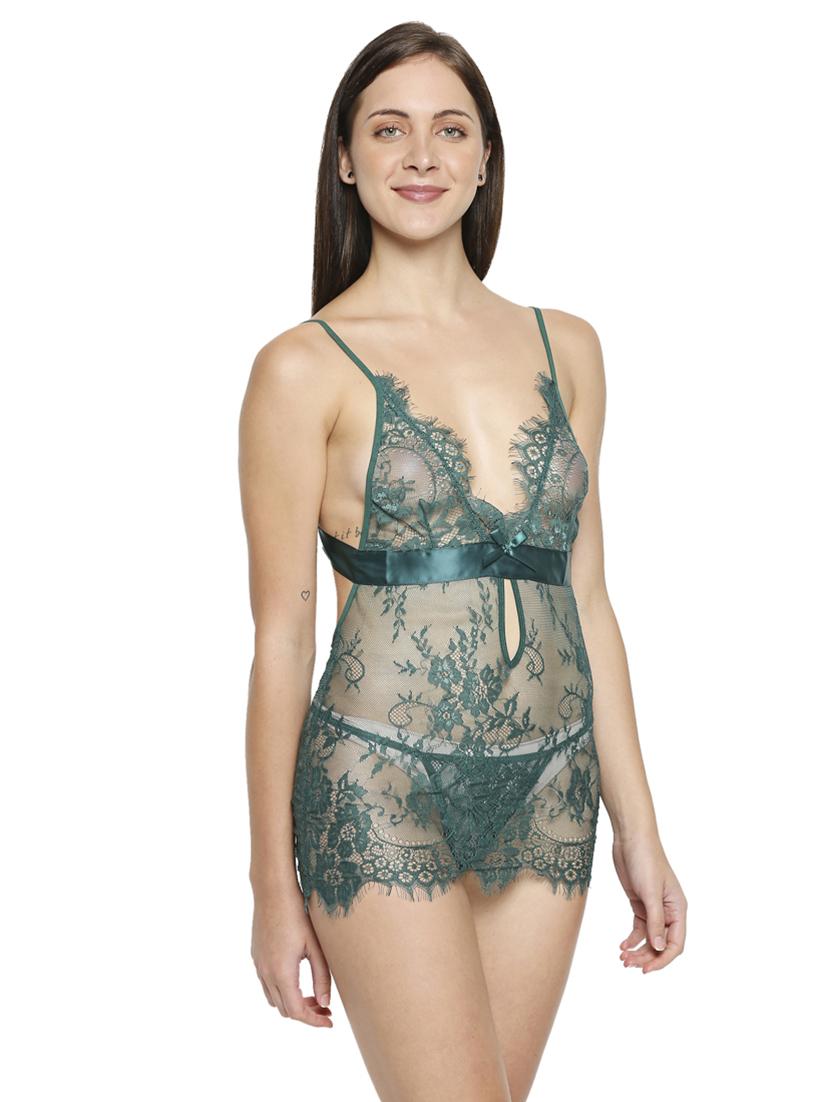 green laced babydoll - 17982740 -  Standard Image - 1