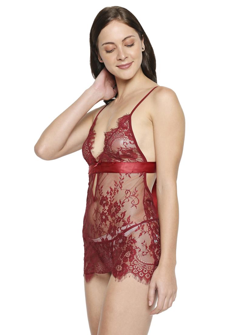 red laced babydoll - 17982741 -  Standard Image - 1
