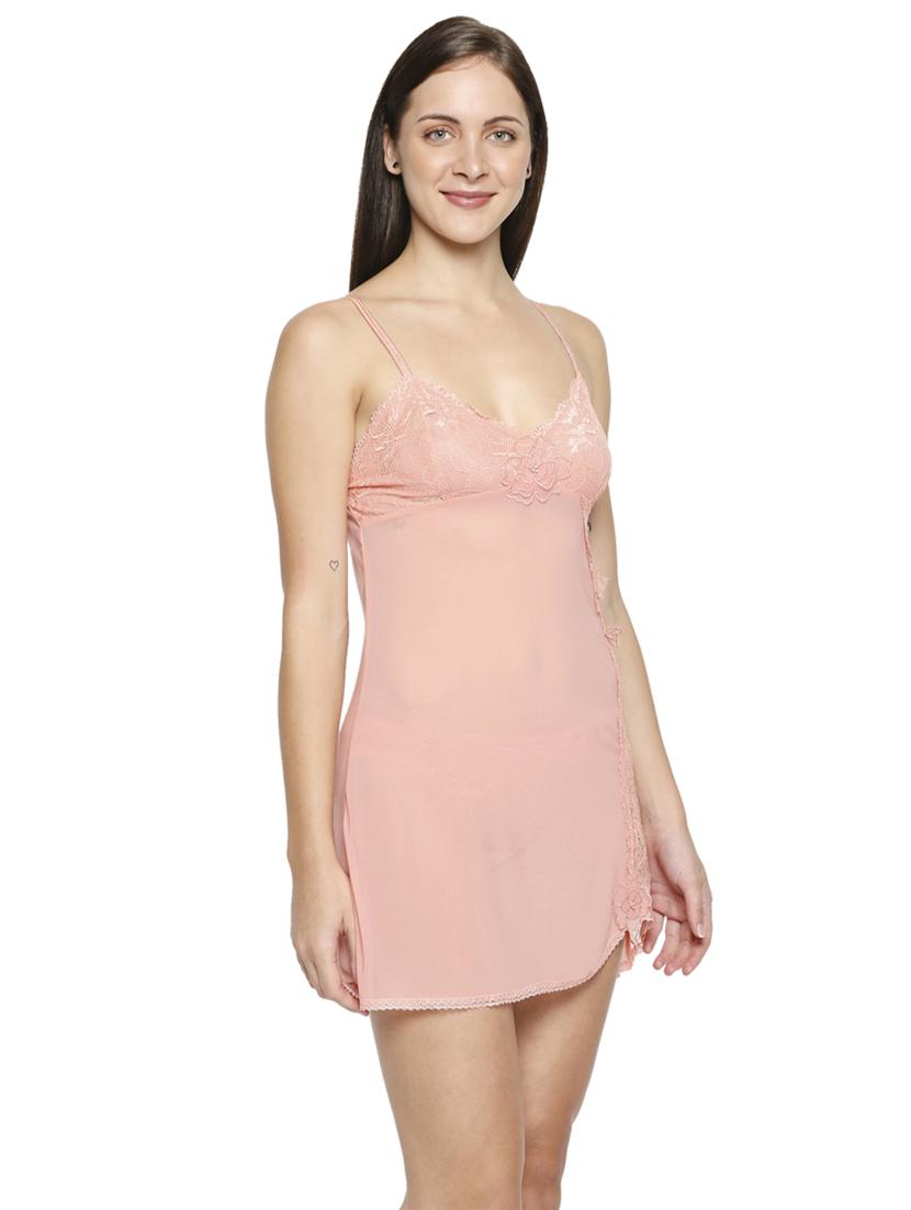 orange lace detail babydoll - 17982761 - Standard Image - 1