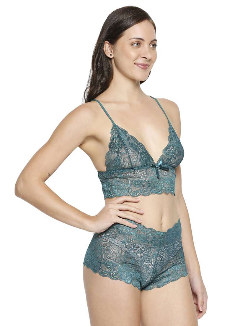 green laced babydoll - 17982781 - Standard Image - 1
