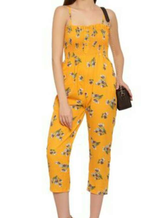 yellow cotton jumpsuit - 17983225 -  Standard Image - 1