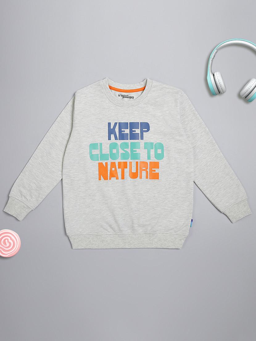 round neck graphic sweatshirt