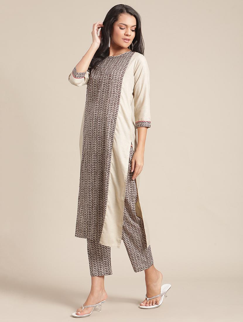 printed kurta pant set - 17983981 - Standard Image - 1