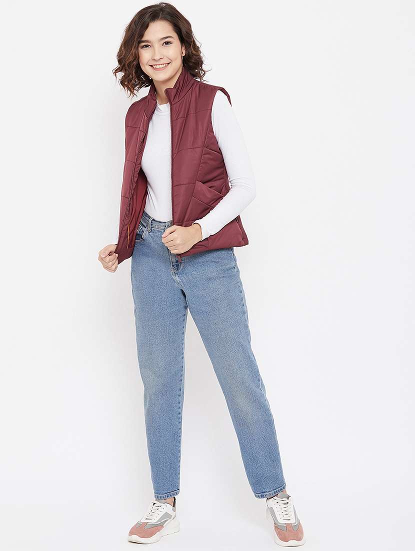mandarin neck quilted jacket - 17984119 - Standard Image - 4
