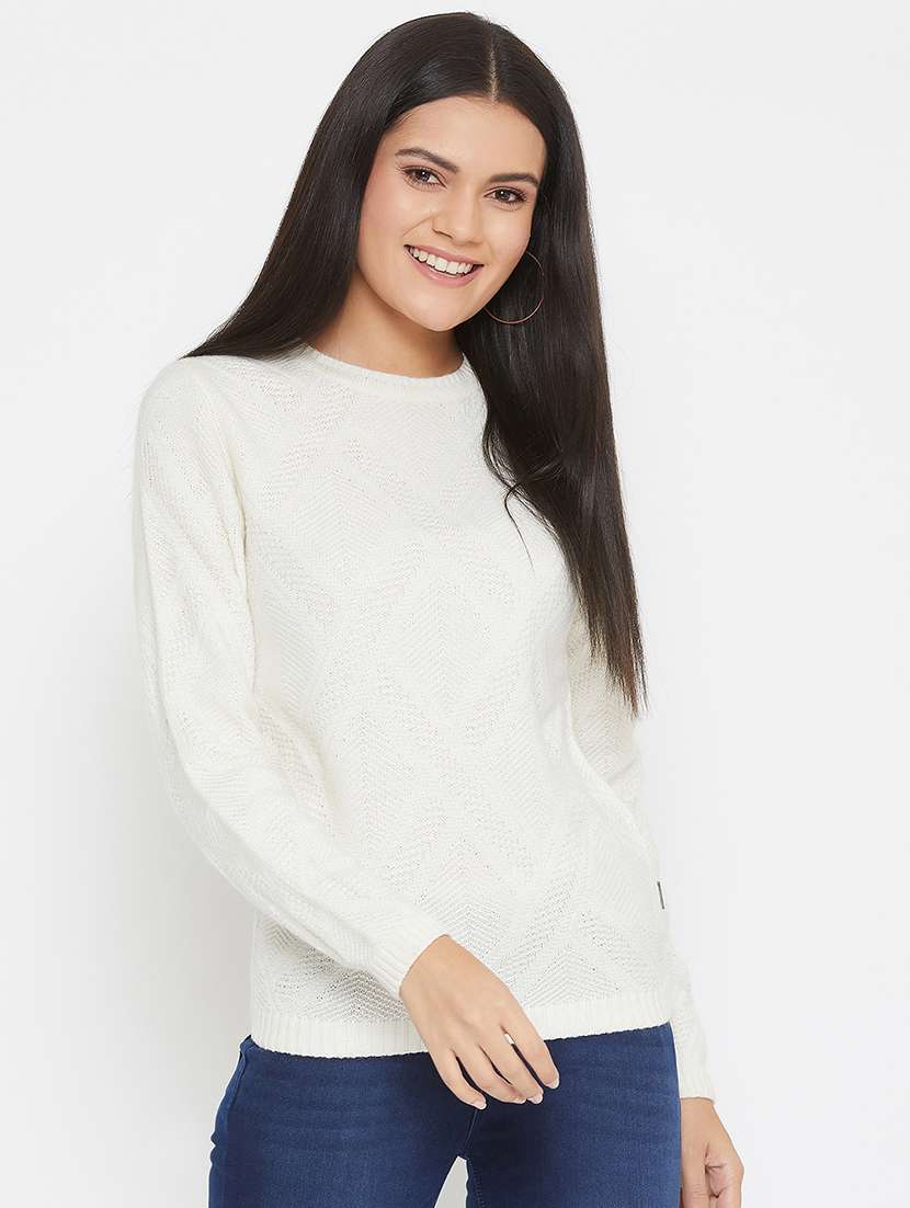 crew neck solid pullover