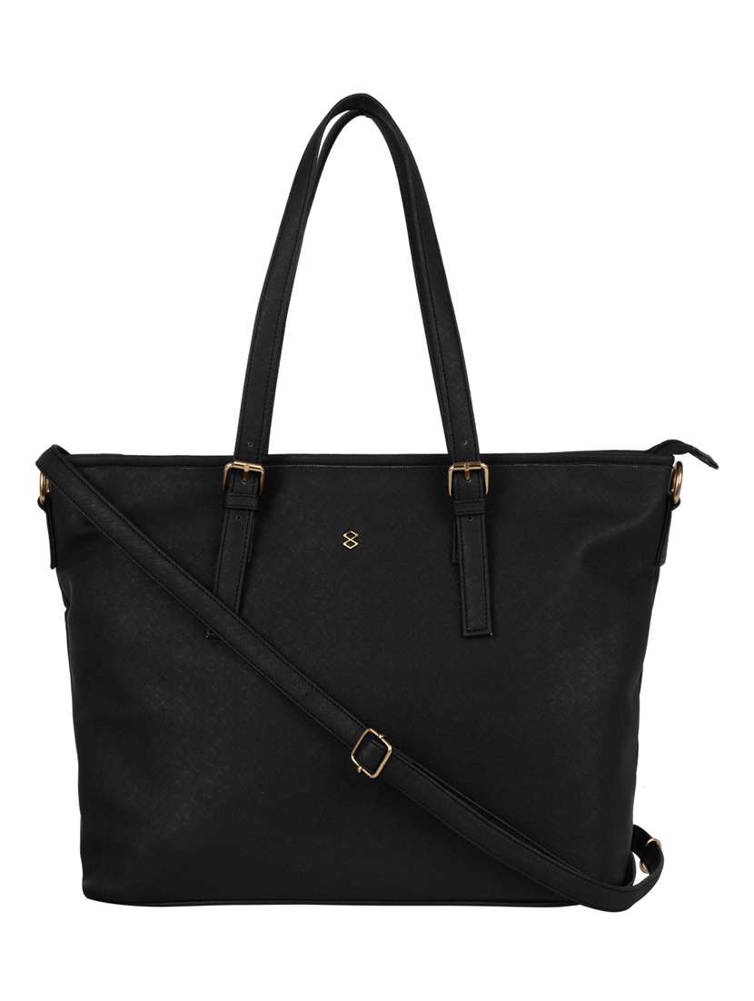 black leatherette (pu) handbag