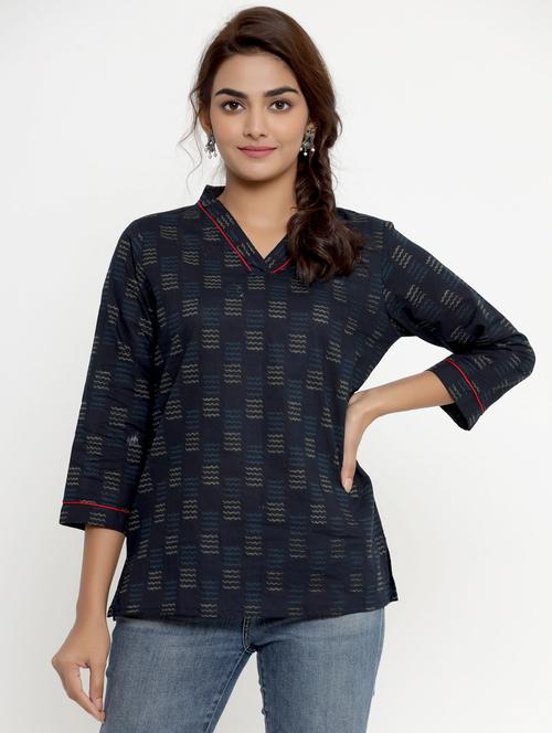 women's straight v neck top - 17987919 -  Standard Image - 0