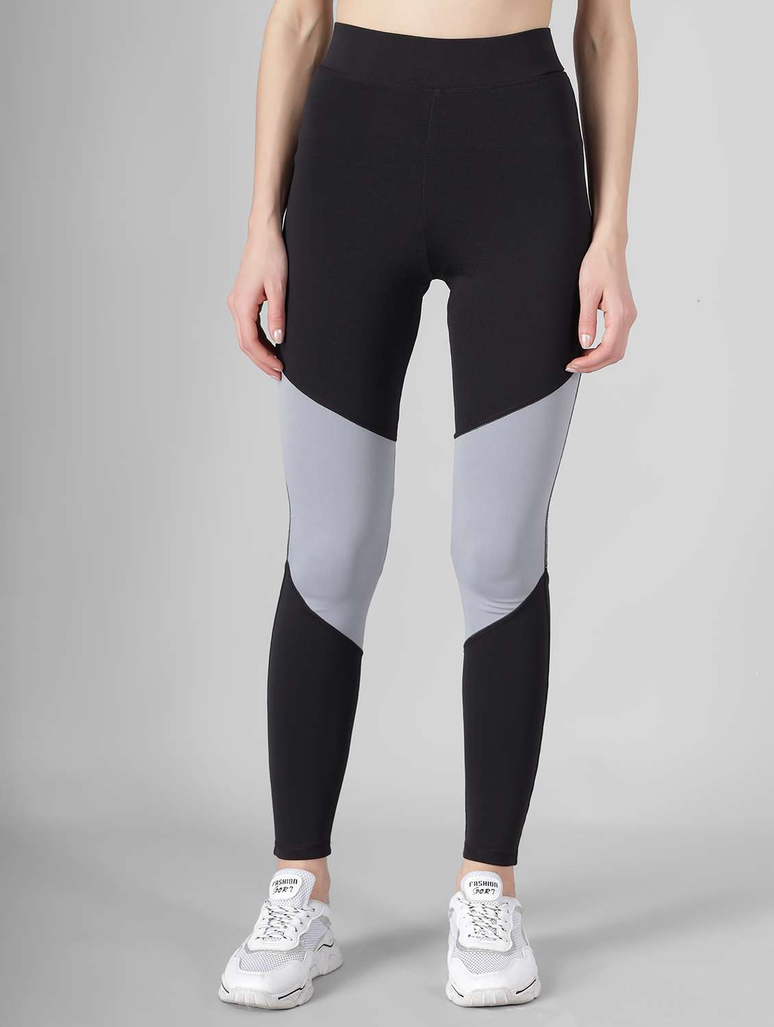 high rise color block track pant