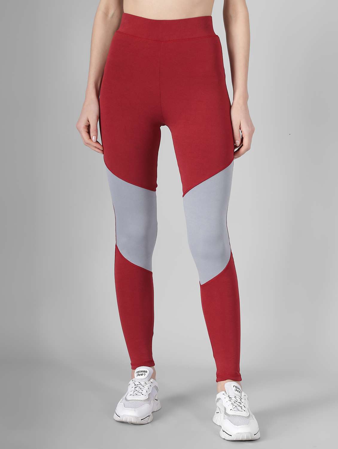 high rise color block track pant