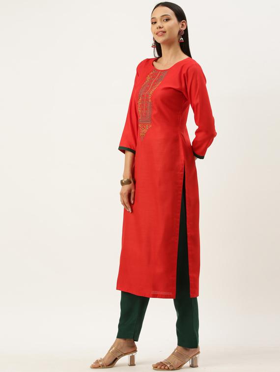 embroidered suit set - 17995057 - Standard Image - 1