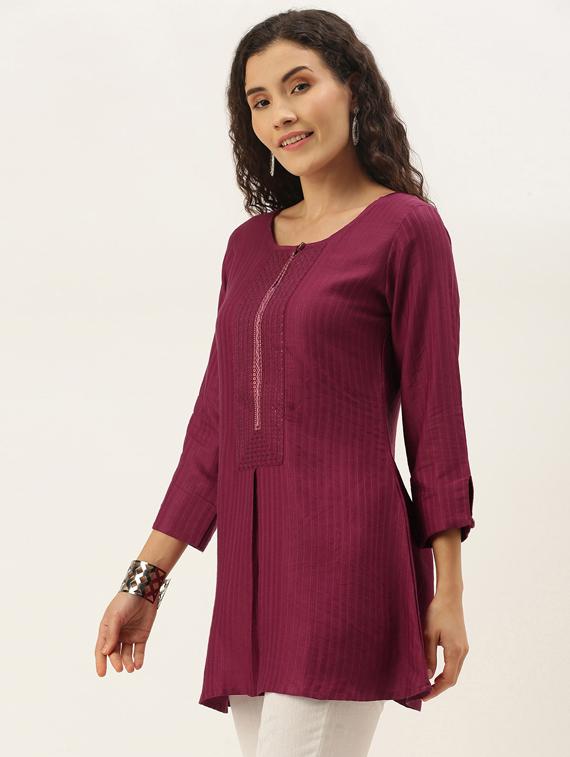 key hole neck embellished  top - 17995071 -  Standard Image - 1