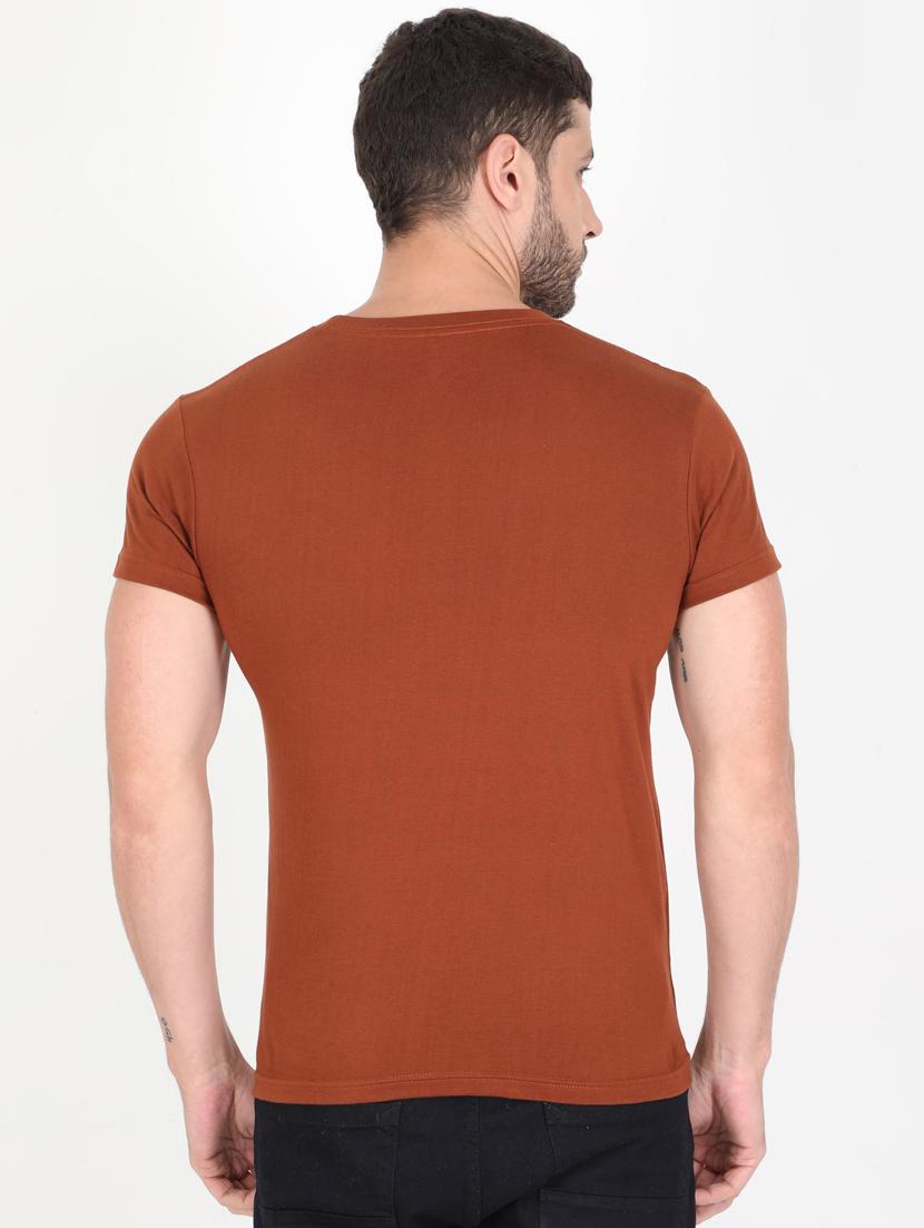 brown printed t-shirt - 17995813 - Standard Image - 1