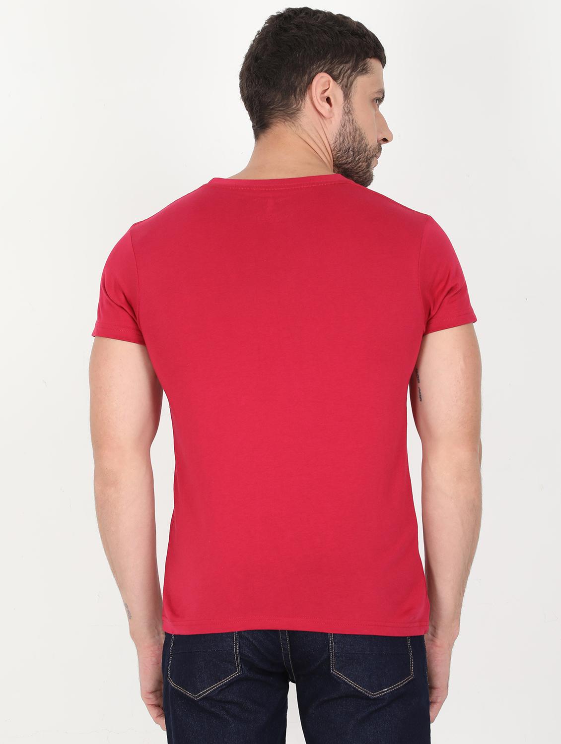 maroon printed t-shirt - 17996810 - Standard Image - 1