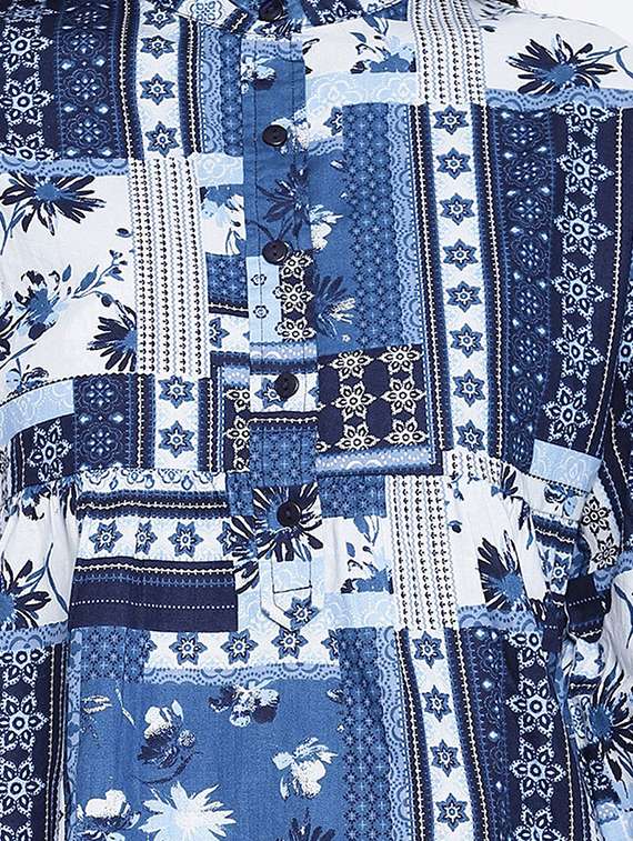 bishop sleeved printed top  - 17996892 -  Standard Image - 4