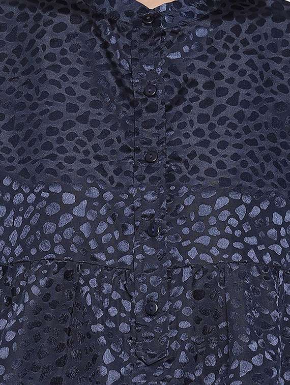 women's straight mandarin neck top - 17996893 -  Standard Image - 4