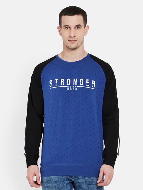 blue printed raglan sweatshirt - 17997241 - Standard Image - 0