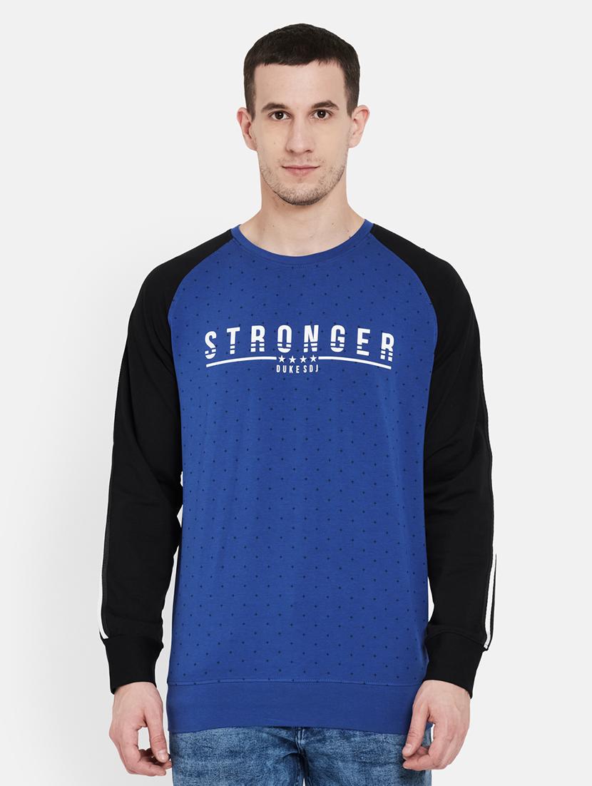 blue printed raglan sweatshirt - 17997241 - Zoom Image - 0