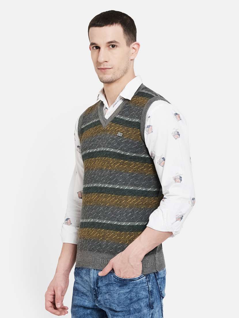 grey striped pullover - 17997332 - Standard Image - 1