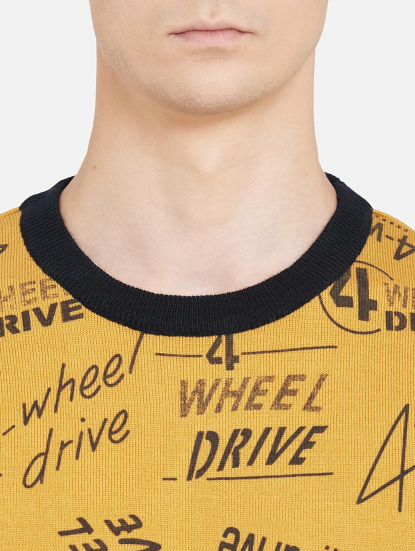 mustard printed pullover - 17997348 - Standard Image - 4