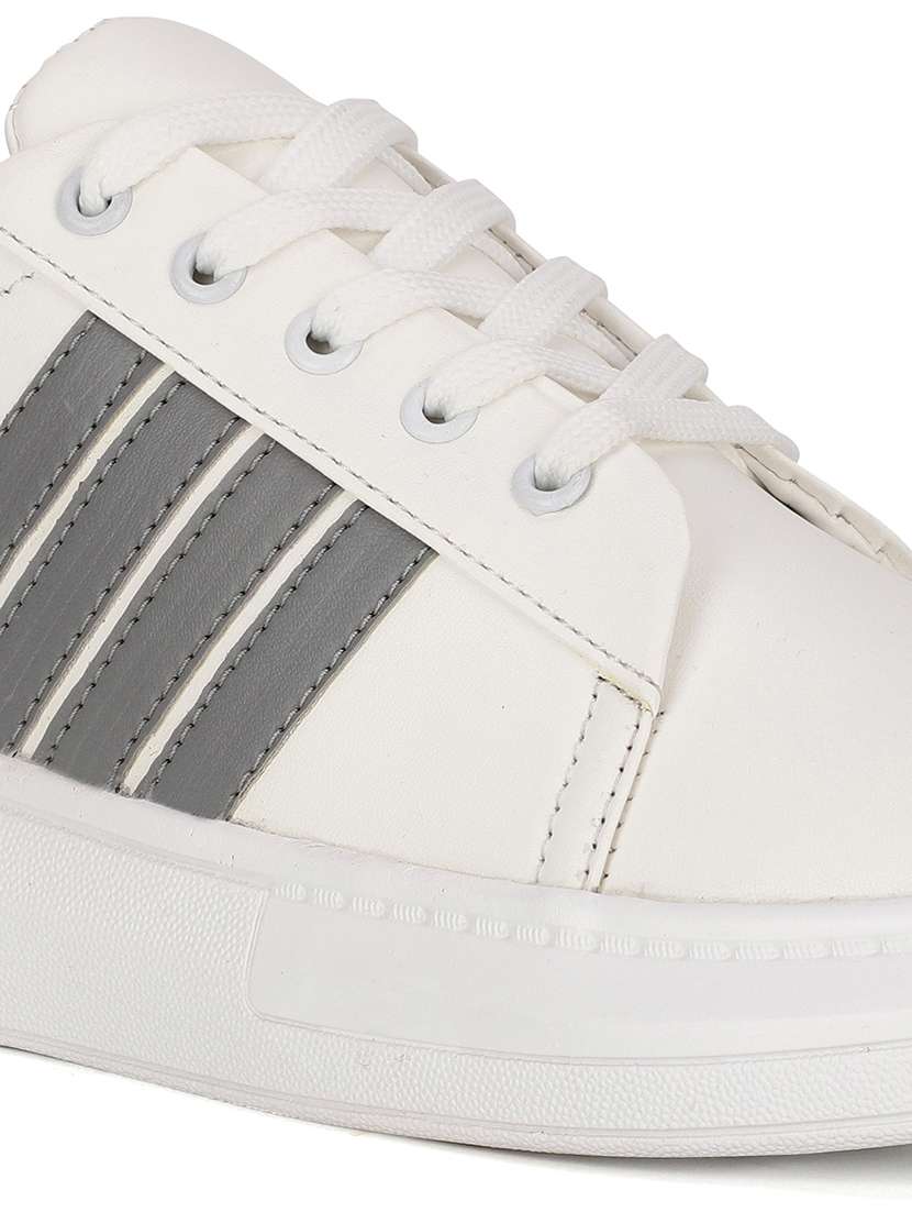 white lace up sneakers - 17997420 -  Standard Image - 4