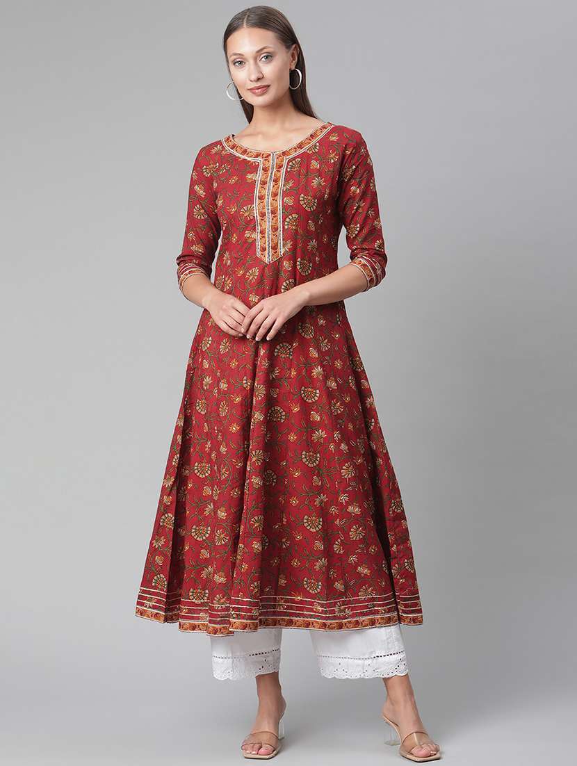 floral anarkali kurta