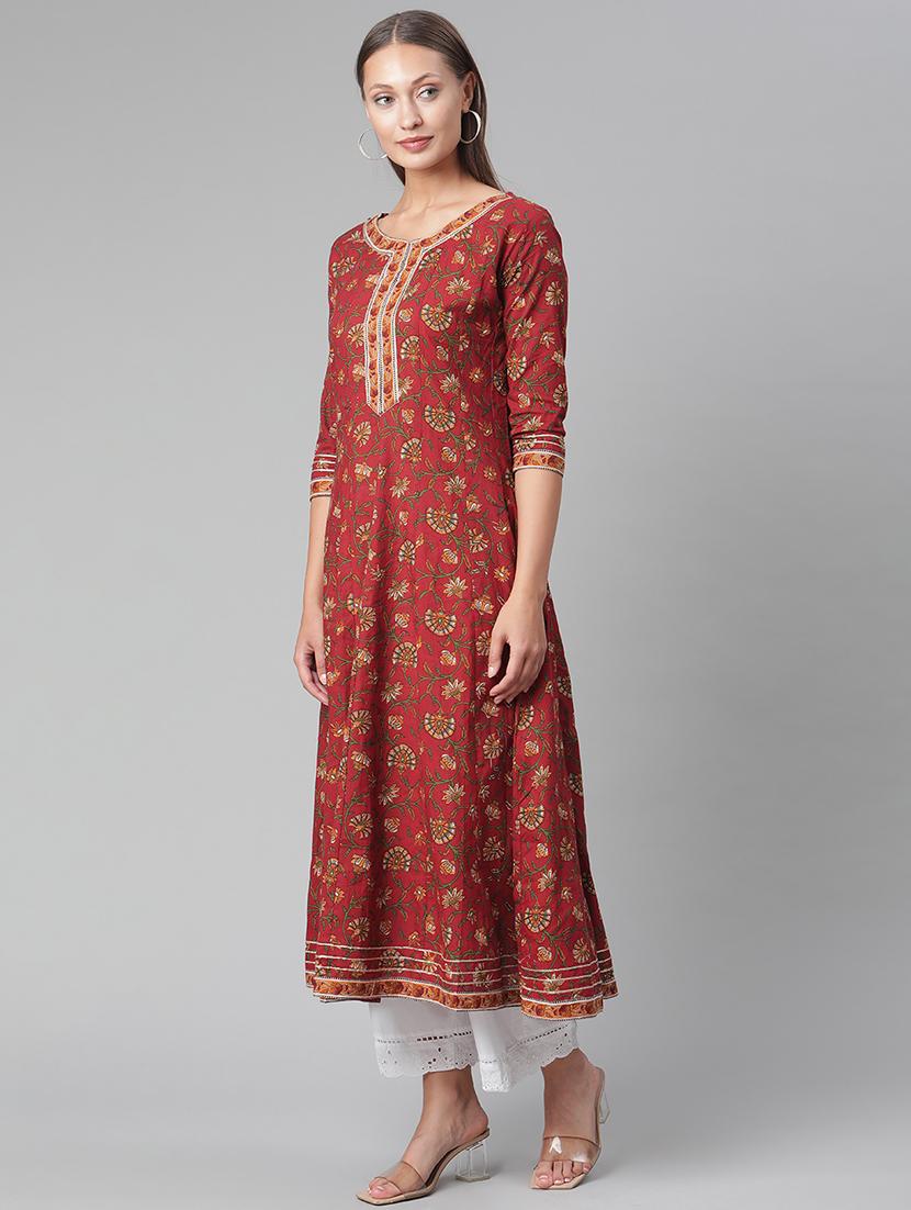 floral anarkali kurta - 17997493 -  Standard Image - 1